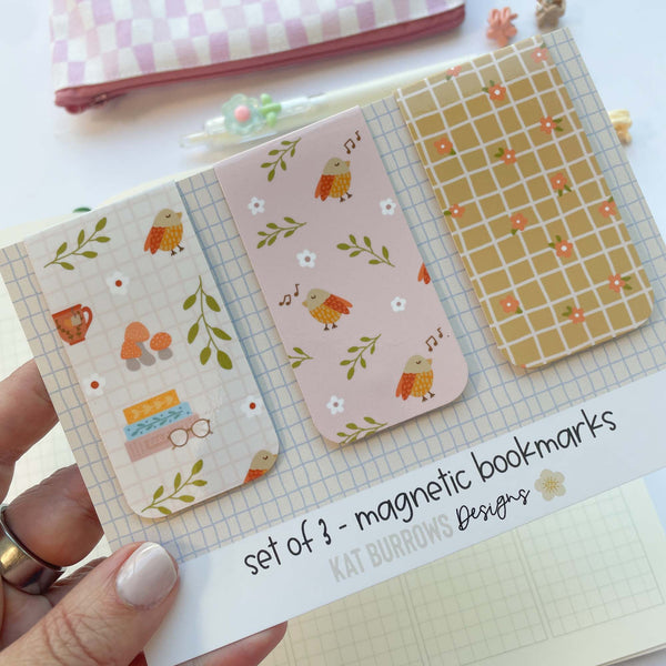 Magnetic Bookmark: Set of 3 Little Library Items