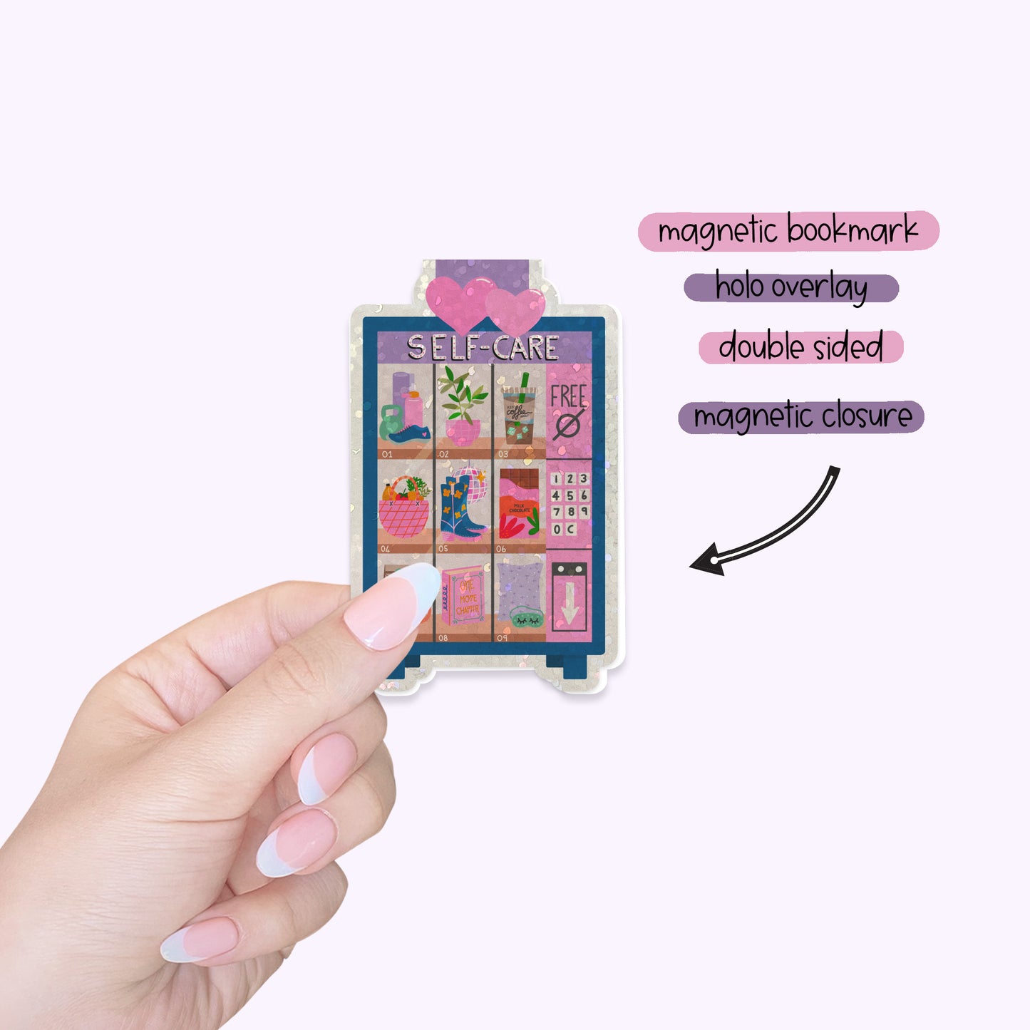 Magnetic Bookmark: Self-Care Vending Machine