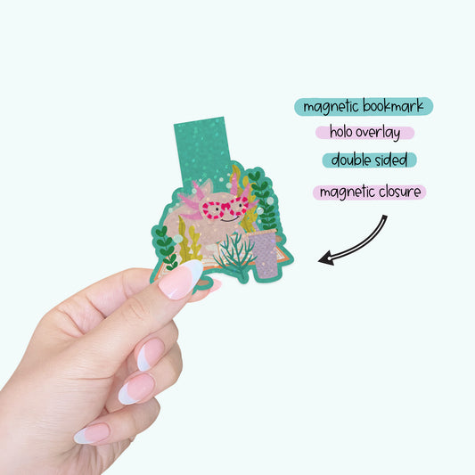 Magnetic Bookmark: Axolotl