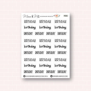 Script: Birthday