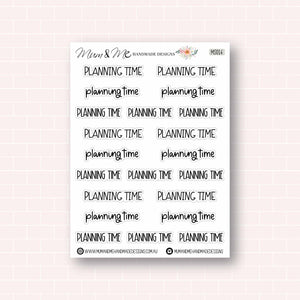 Script: Planning Time