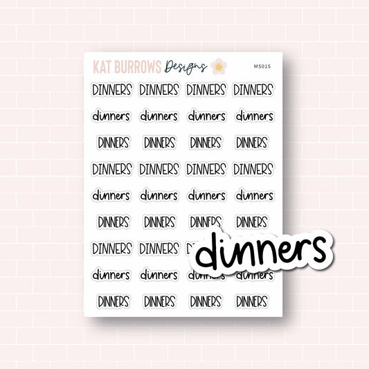 Script: Dinners