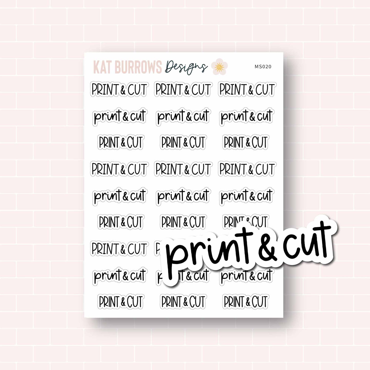 Script: Print & Cut