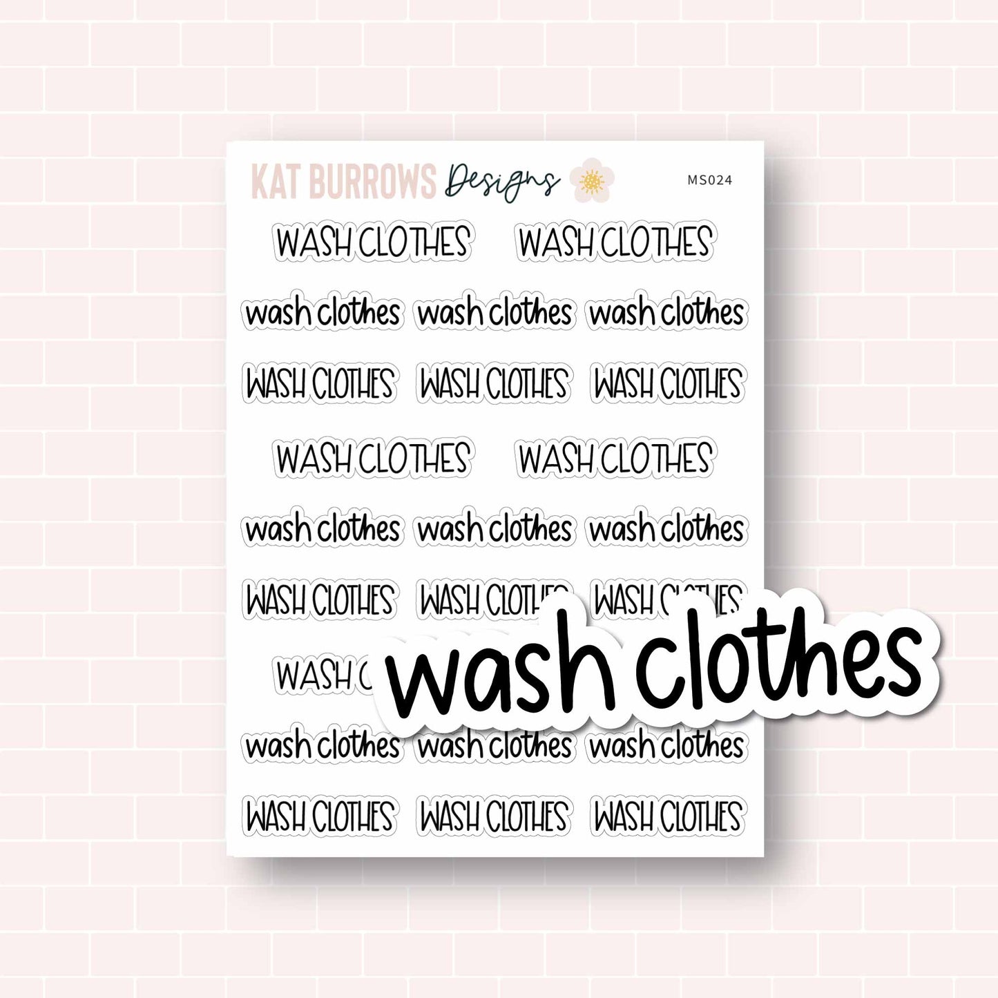 Script: Wash Clothes