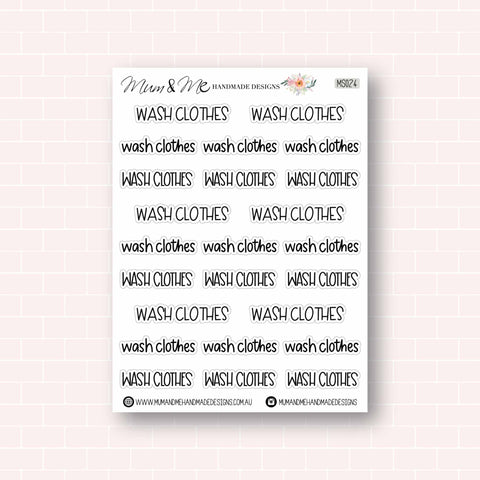 Script: Wash Clothes