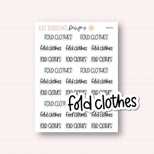 Script: Fold Clothes