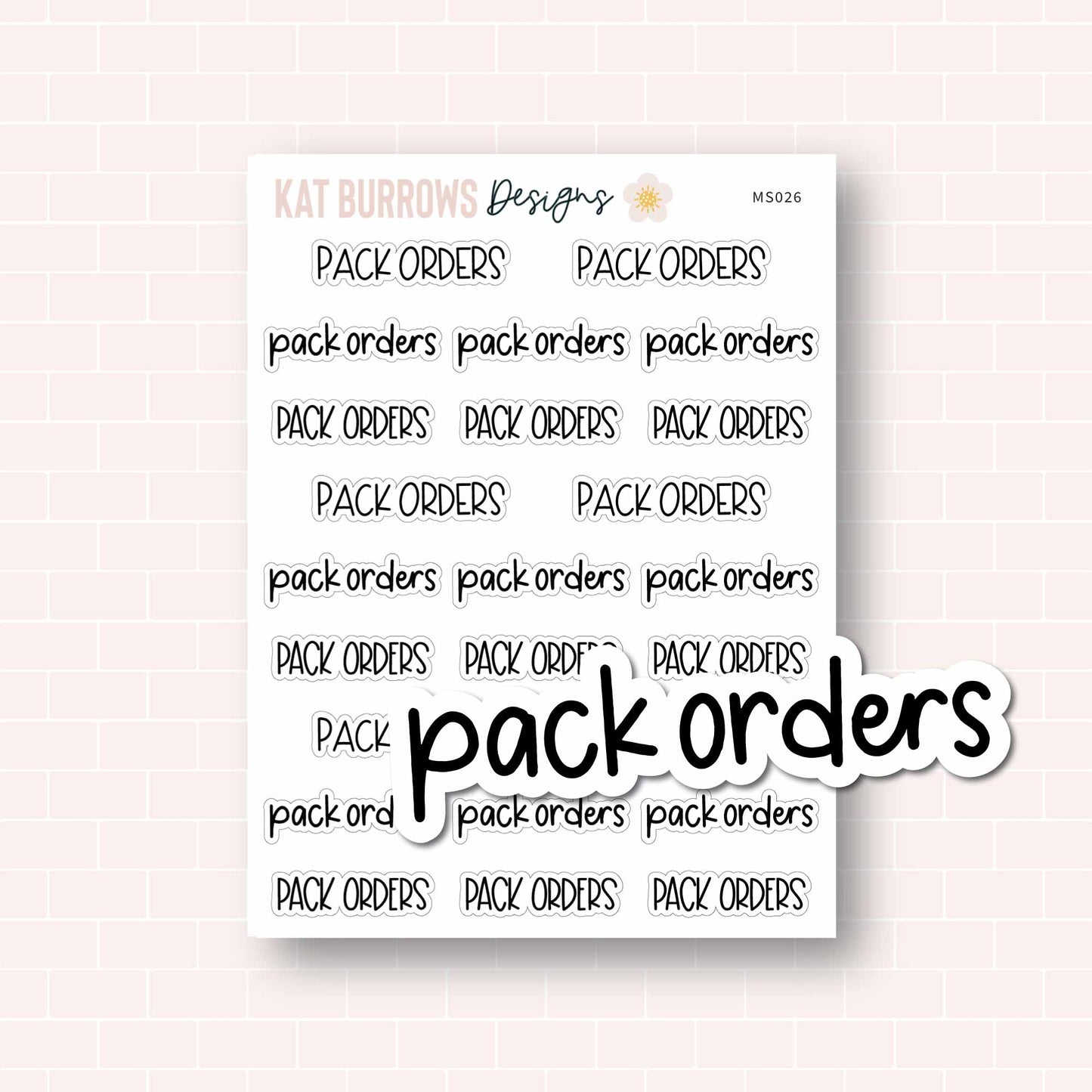 Script: Pack Orders