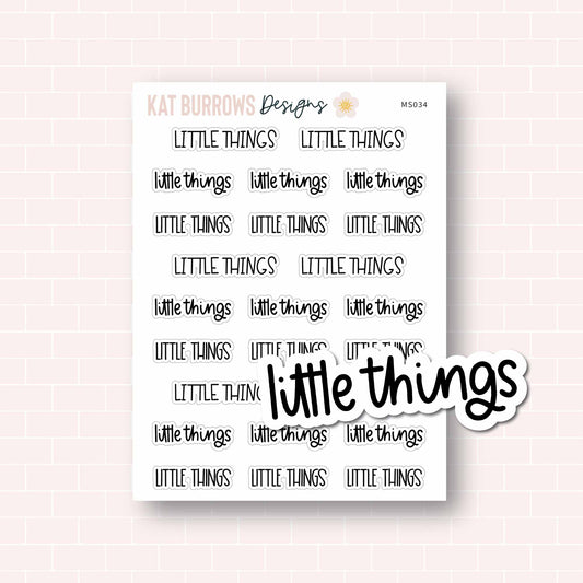 Script: Little Things