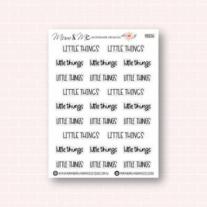 Script: Little Things