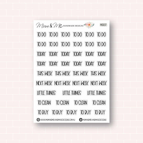 Script: Assorted Little Things