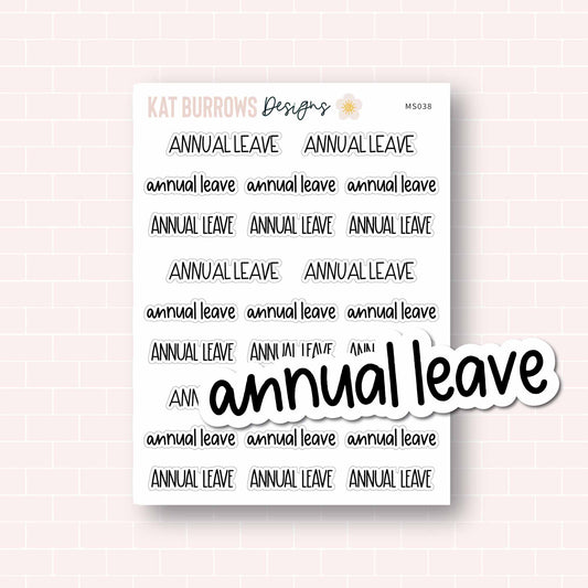 Script: Annual Leave