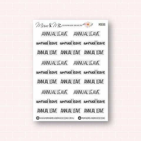 Script: Annual Leave