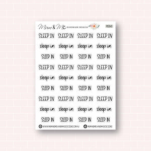 Script: Sleep In