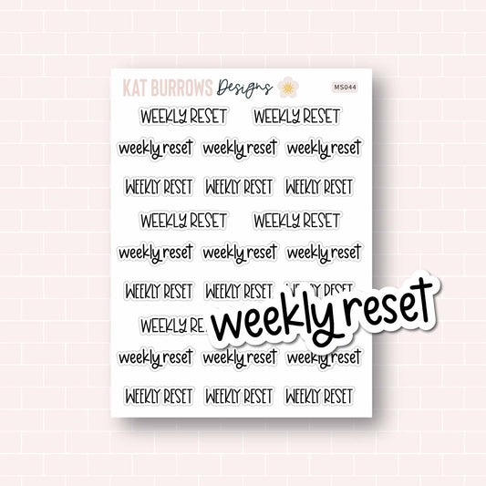 Script: Weekly Reset