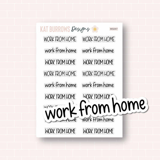 Script: Work from Home