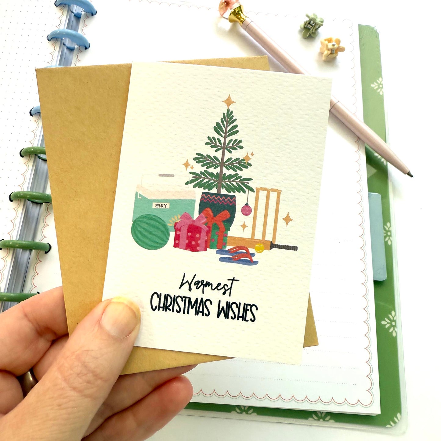 Set of 4: MINI Cards: Aussie Christmas Outdoors