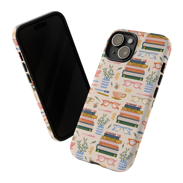 Phone Case: Bookish on Cream