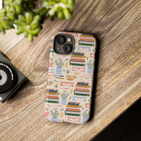 Phone Case: Bookish on Cream