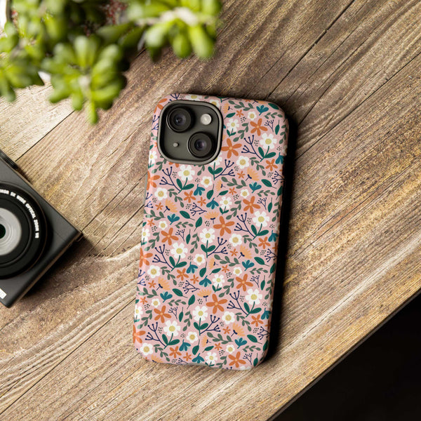 Phone Case: Florals on Pink