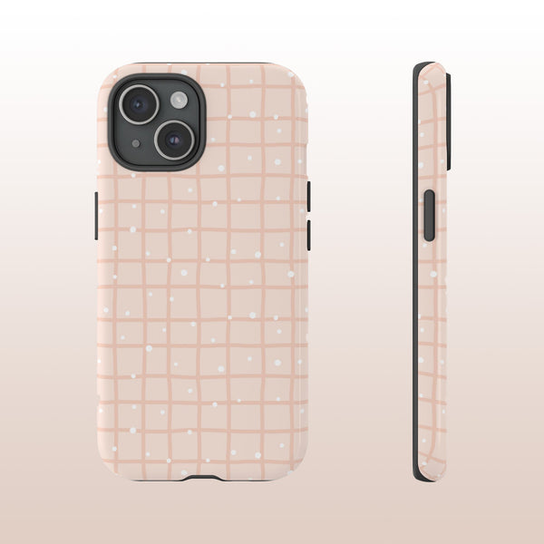 Phone Case: Grid with White Dots