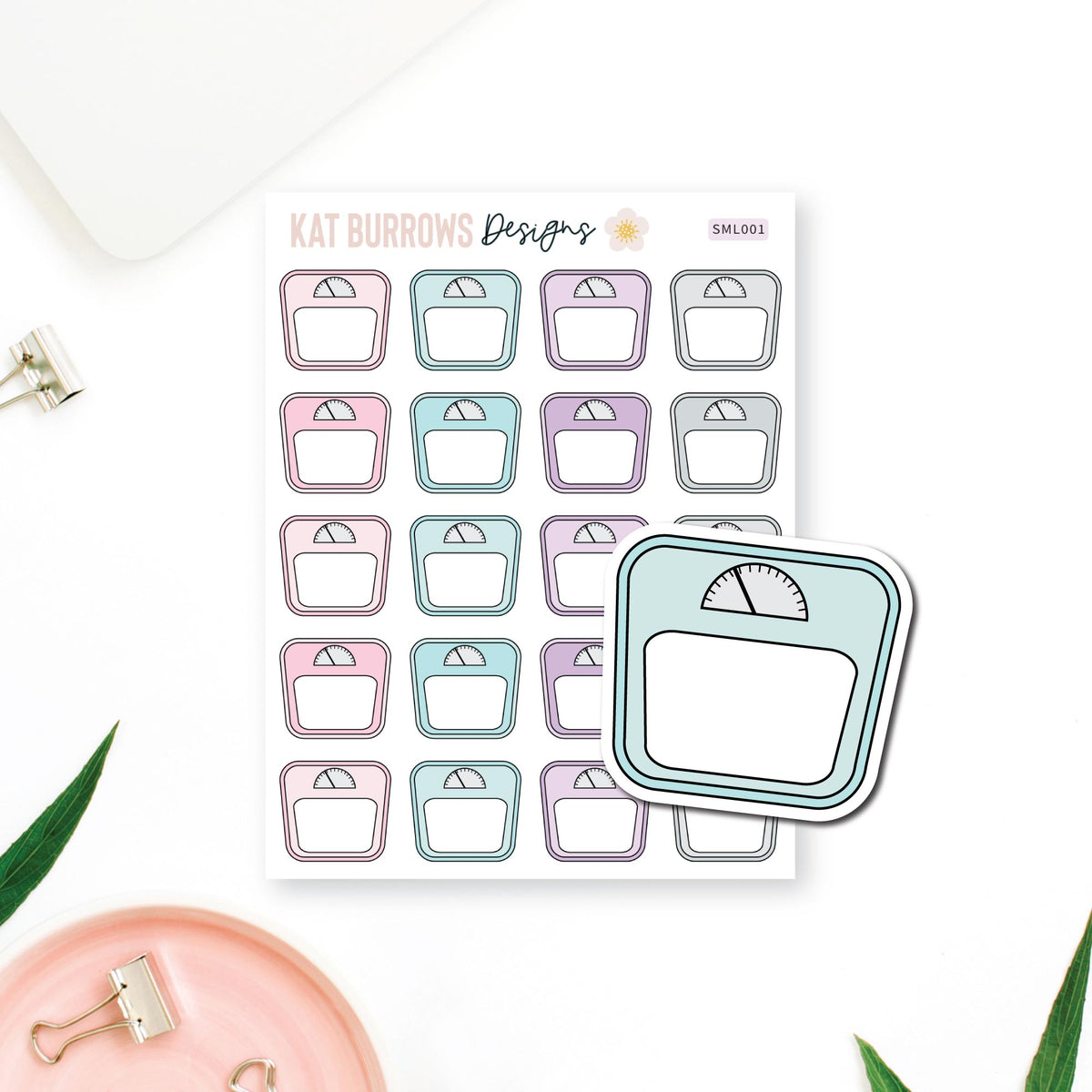 Scale Volume Sticker Stickers Scales Planner Stickers for Fitness Journals and Planners ...