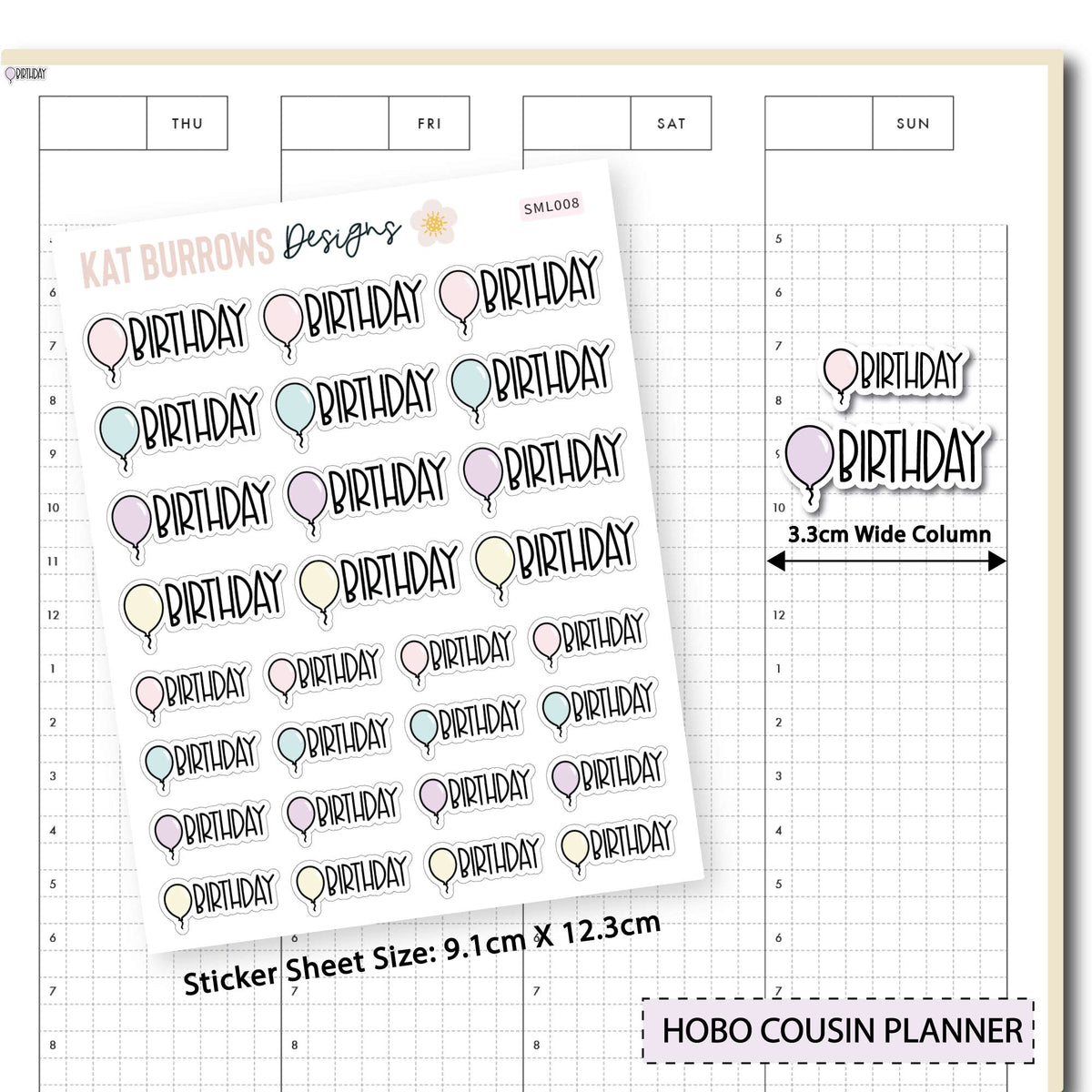 Stickers: Birthday Script Icon
