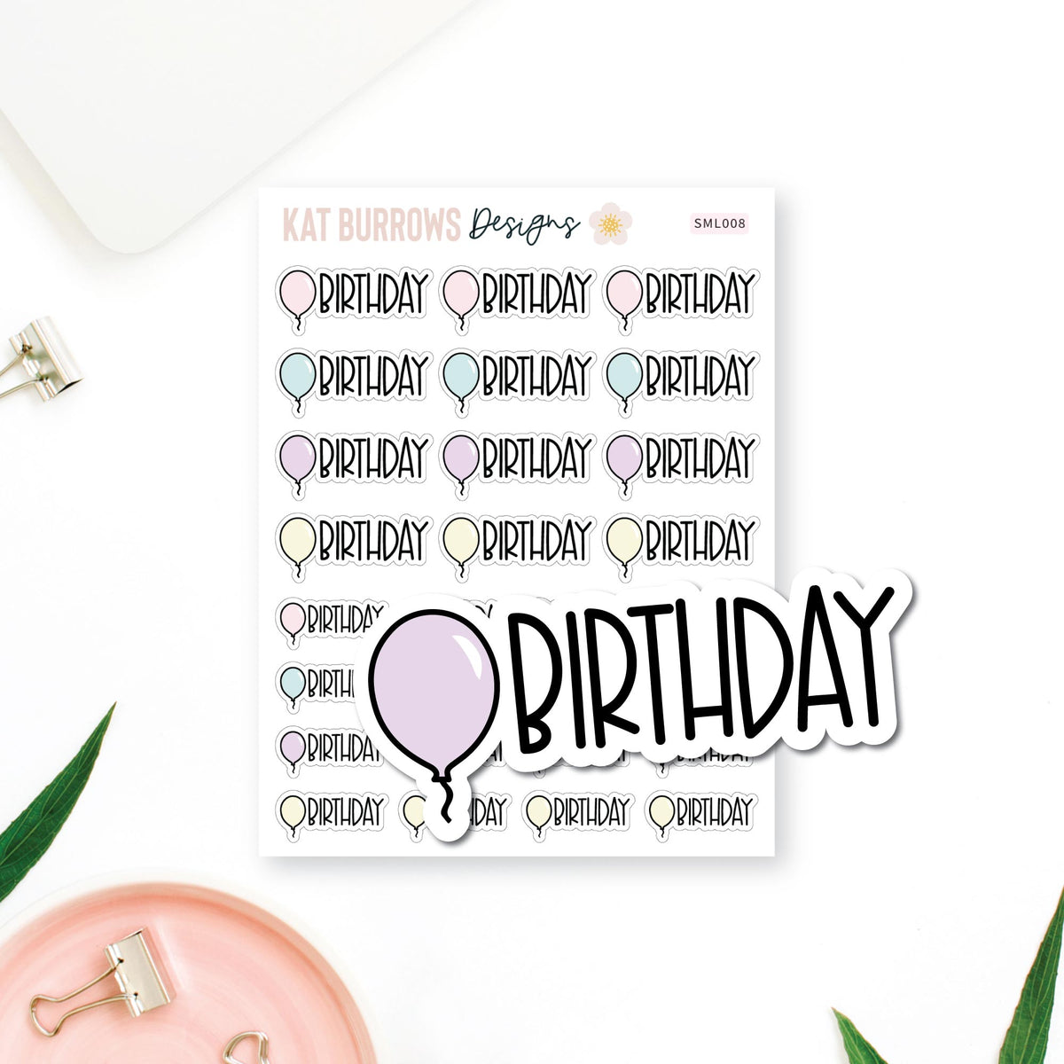 Stickers: Birthday Script Icon