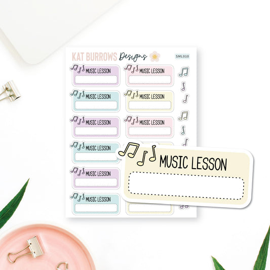 Stickers: Music Lesson