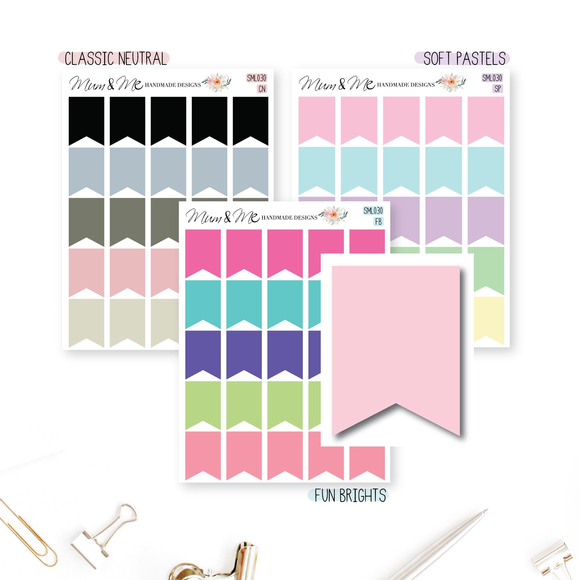 Planner Stickers, Flags for The Happy Planner, Erin Condren Planner ...