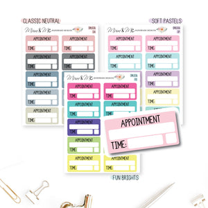 Stickers: Appointment Boxes