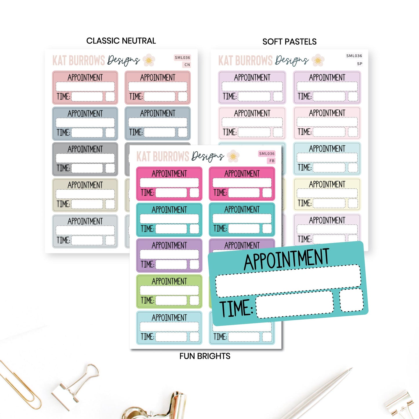 Stickers: Appointment Boxes