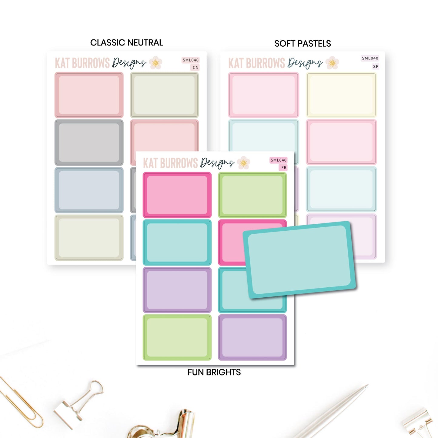 Stickers: Half Boxes