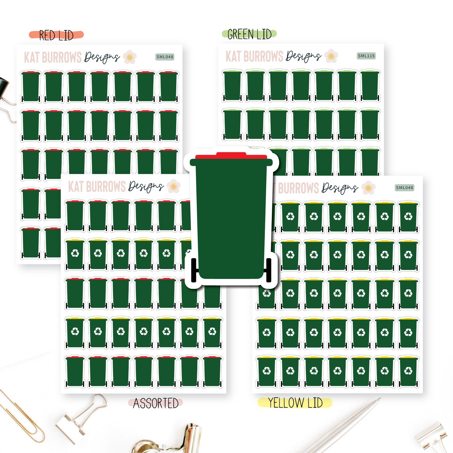 Stickers: Wheelie Bins