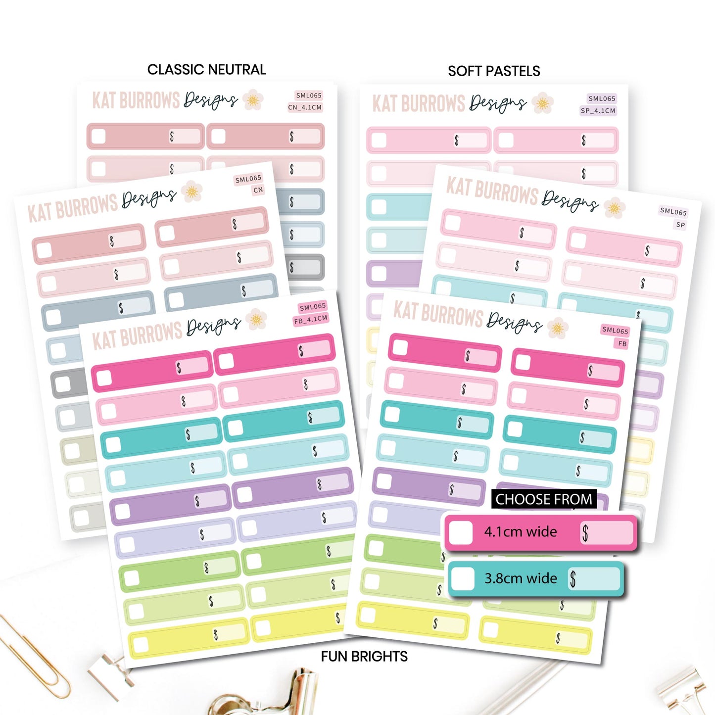 Stickers: Financial Boxes