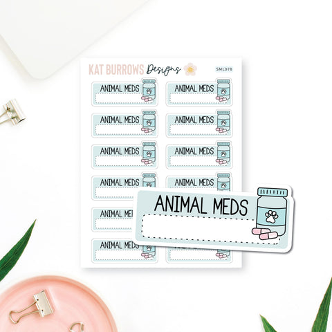 Stickers: Animal Medication