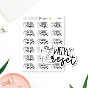 Stickers: Weekly Reset with Icon