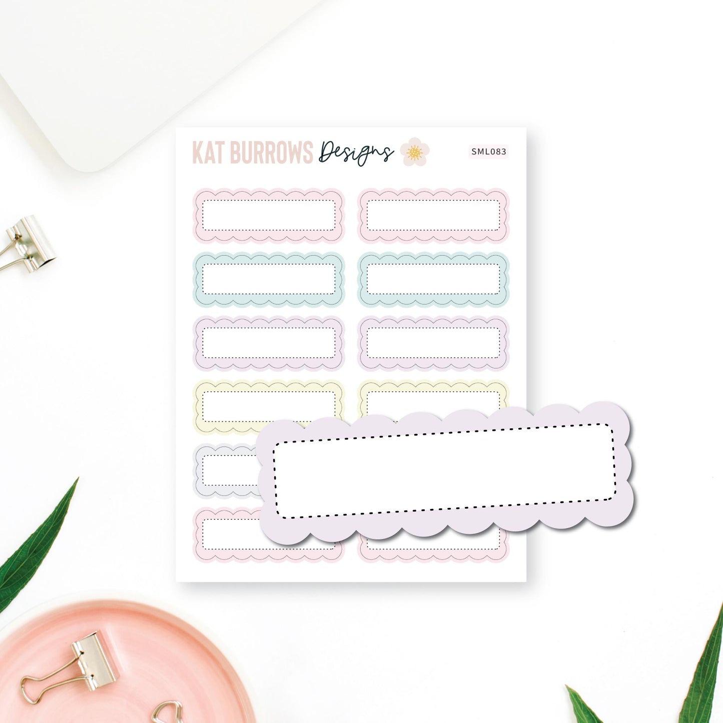 Stickers: Scalloped Boxes