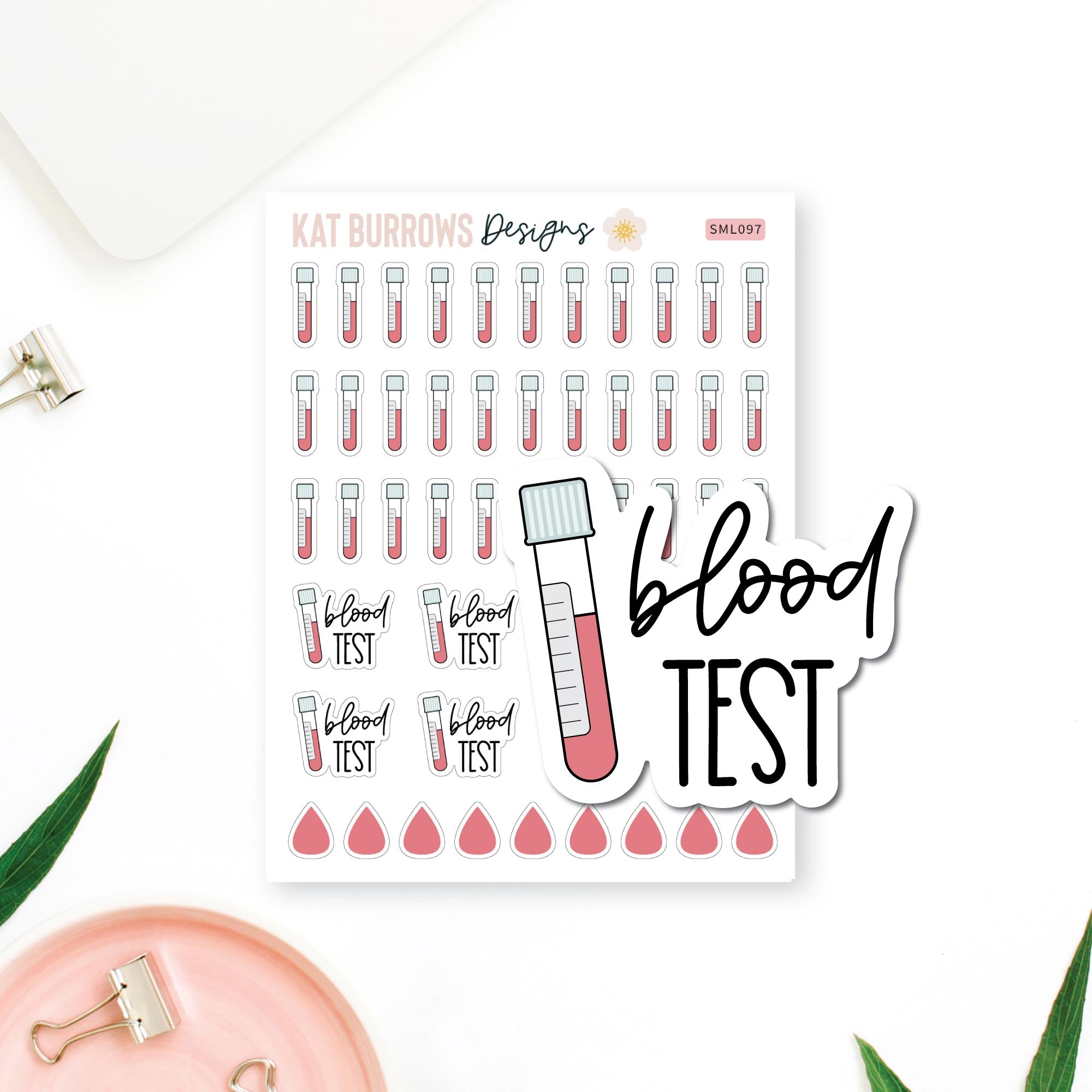Blood Test Planner Stickers for Erin Condren Planner, The Happy Planner ...
