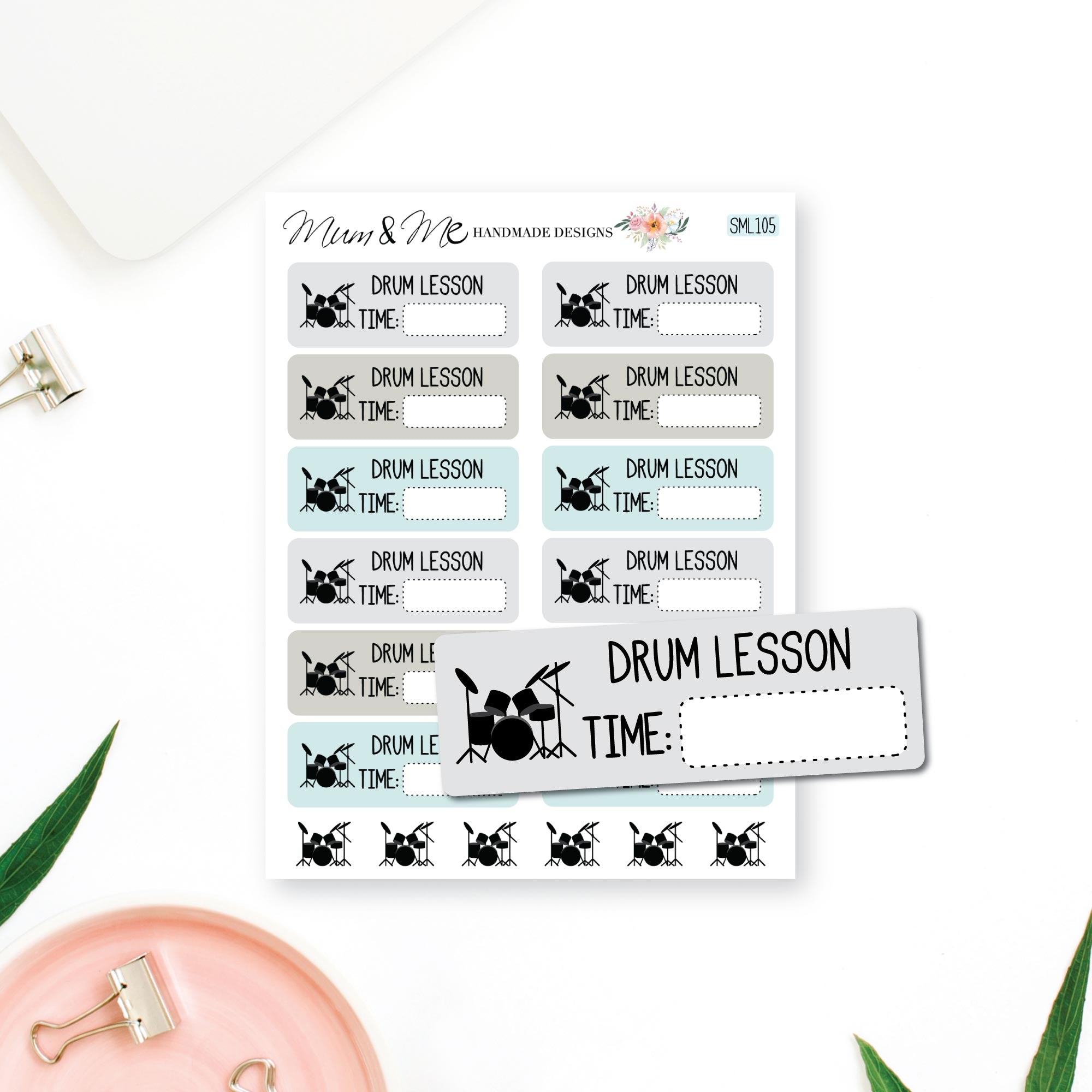 Stickers: Drum Lessons