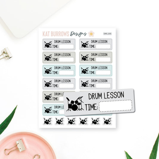 Stickers: Drum Lessons