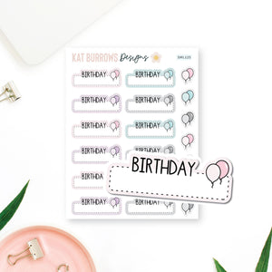 Stickers: Birthday Boxes with Balloons