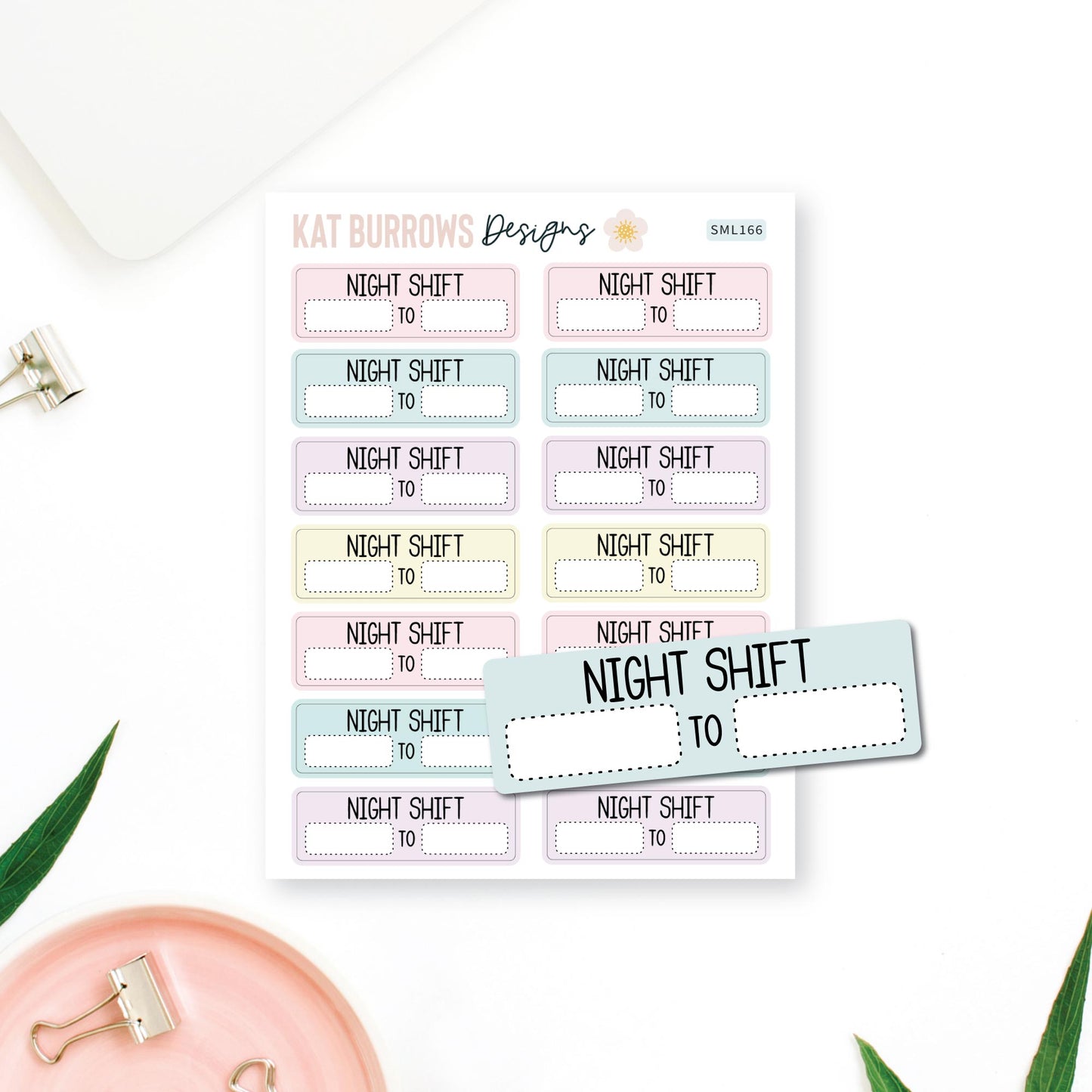 Stickers: Night Shift Work Hours