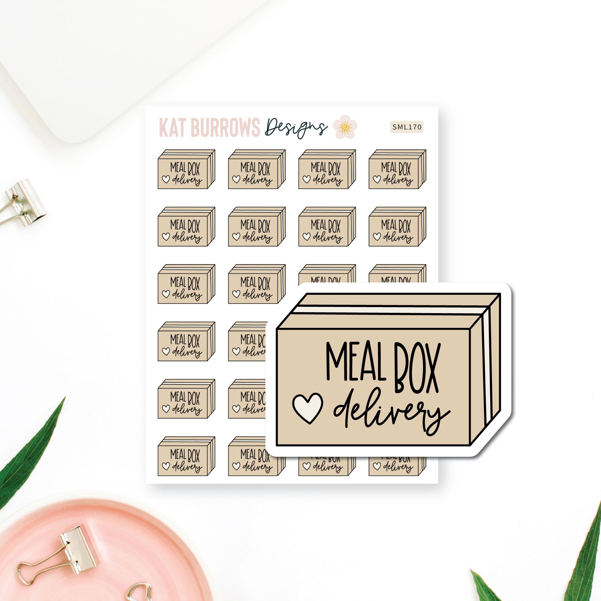 Load My Box Sticker Meal Box Delivery Stickers, Meal Box Stickers for The Happy Planner ...