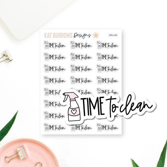 Stickers: Time to Clean Script