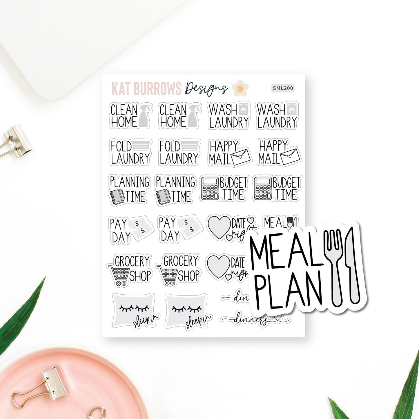 Stickers: Assorted Script Icons