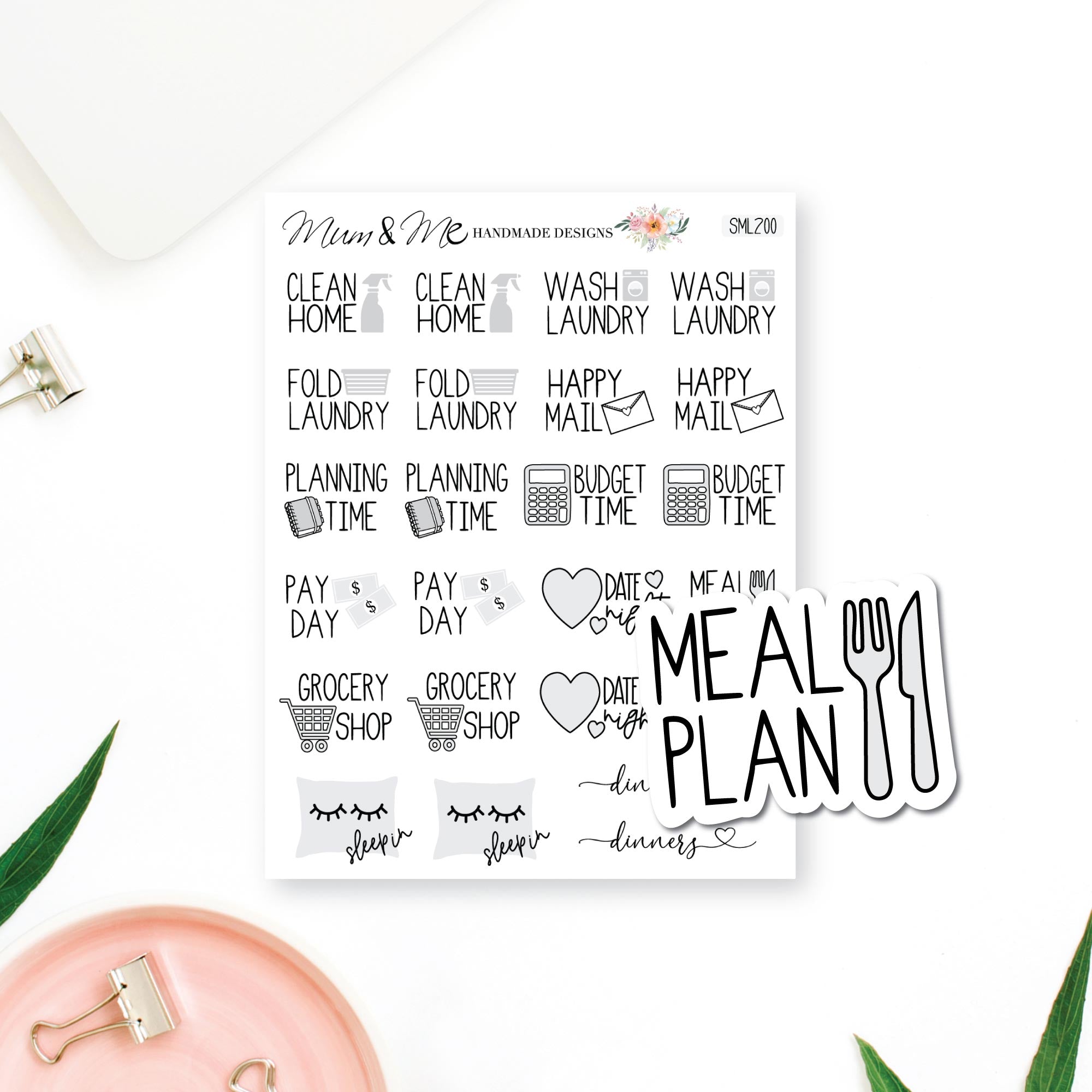 Assorted Script Stickers from Old Kit Format for The Happy Planner ...