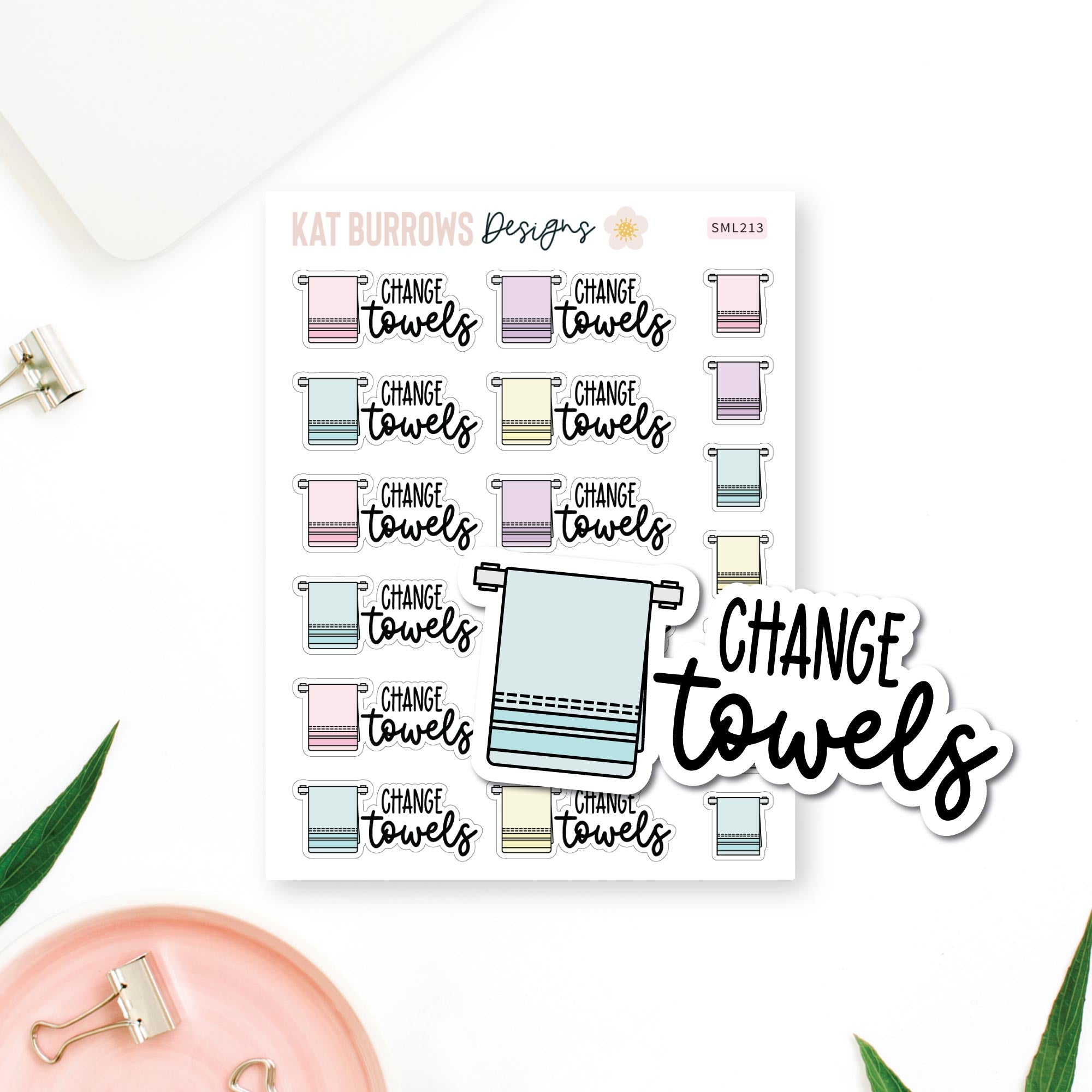 Stickers: Change Towels with Icon