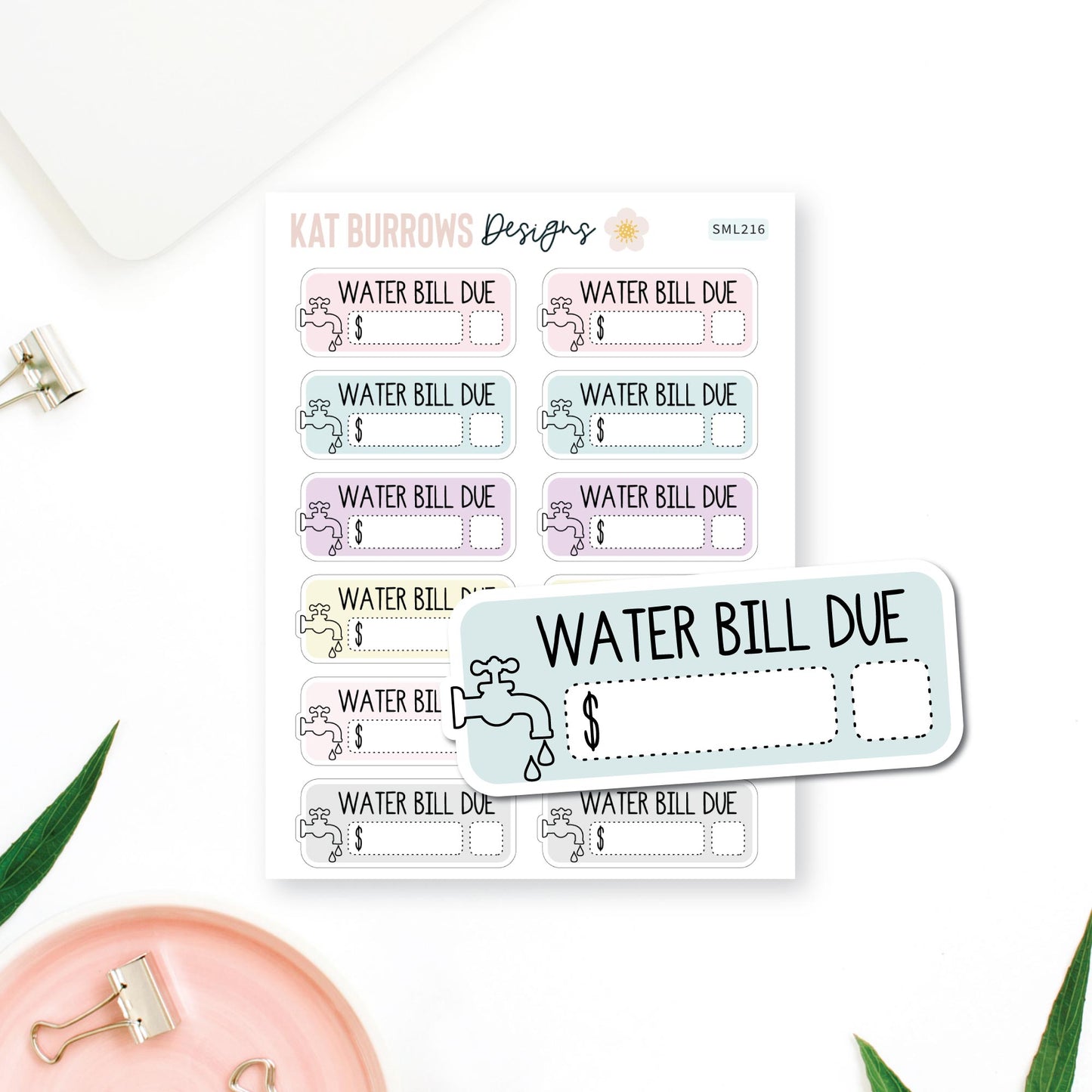 Stickers: Water Bill