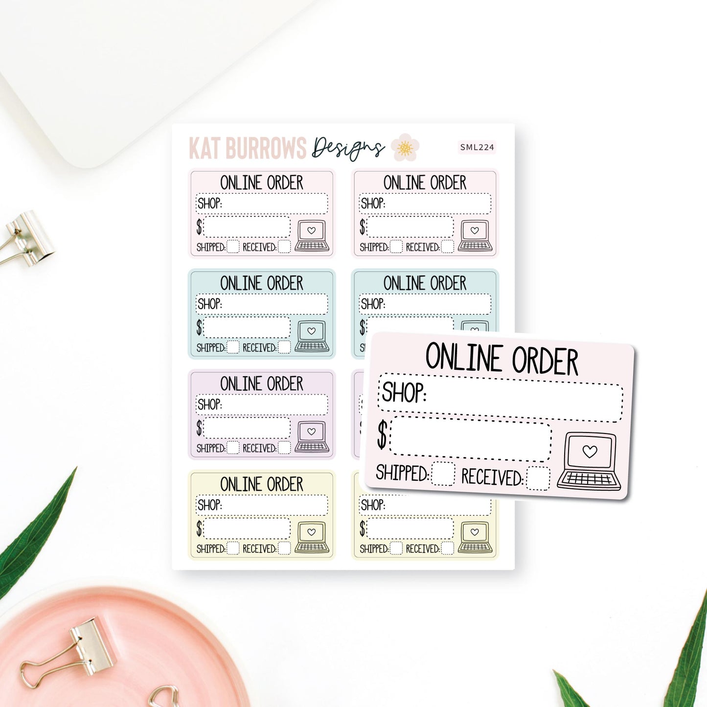 Stickers: Online Order Tracker