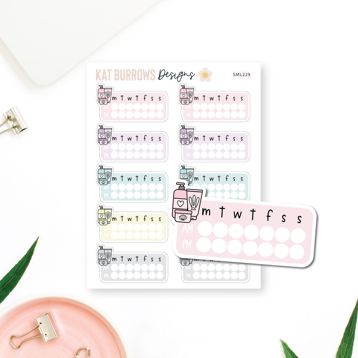 Stickers: Self-Care Routine Tracker